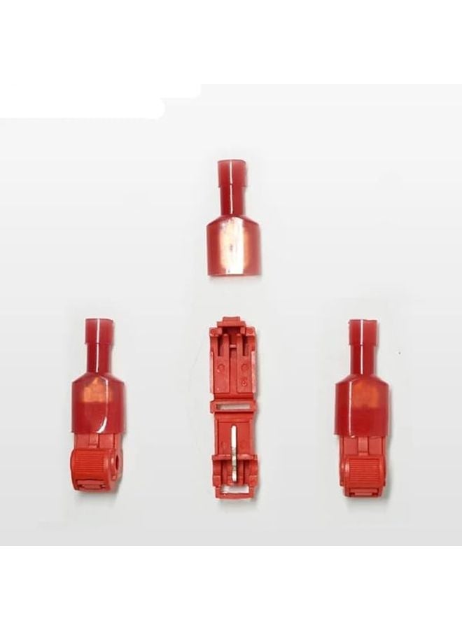 Red T Type Quick Splice Crimp Terminals 0 3mm To 1mm 50PCS Wire Cable Connectors - Image 1